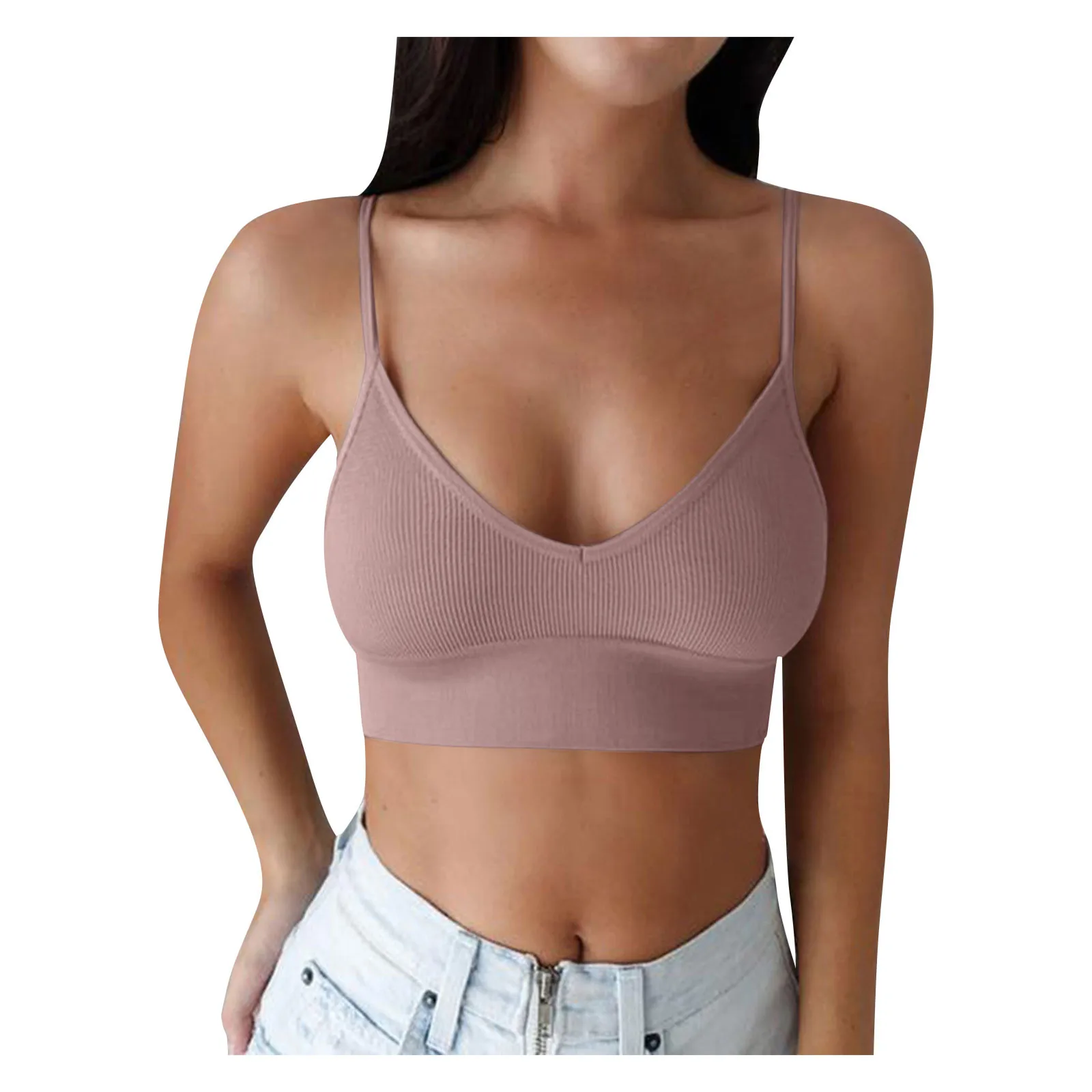 

Ladies Sling Wrapped Chest With Bra Lace Stitching Vest Underwear Women Strapless Adjustment Rimless Invisible Sticky Bras Vest