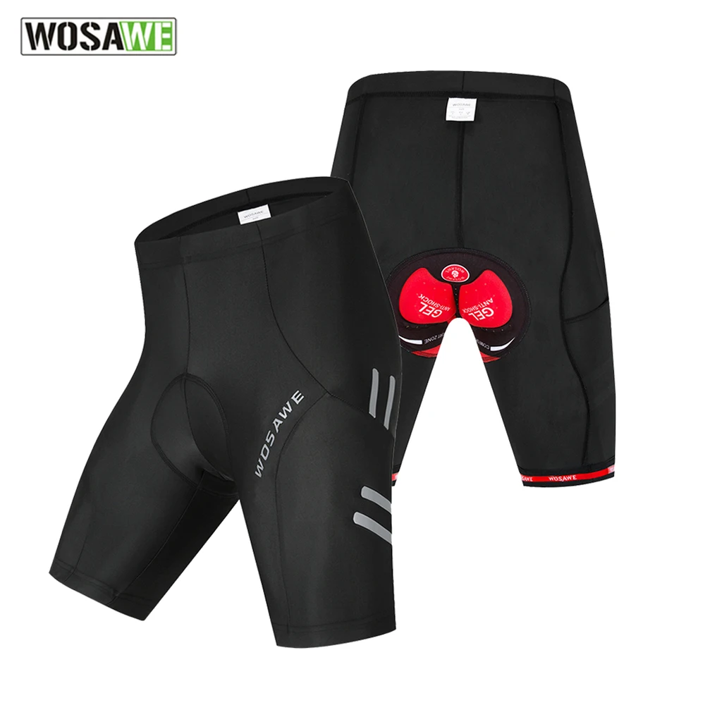 

WOSAWE Autumn Men's Reflective Cycling Shorts Shockproof Mountain Road MTB Bicycle Shorts with paddeds Tights Anti Slip Trousers
