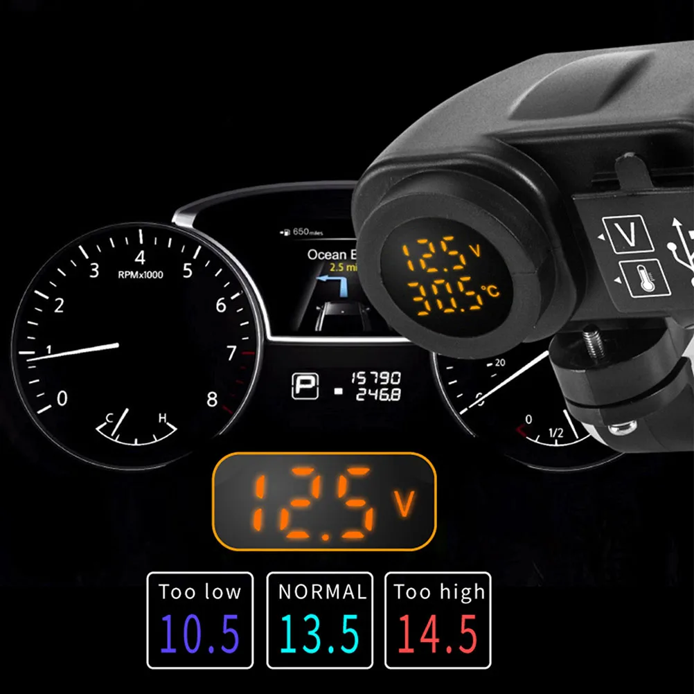 Зарядное устройство для мотоцикла с 2 USB портами водонепроницаемый держатель