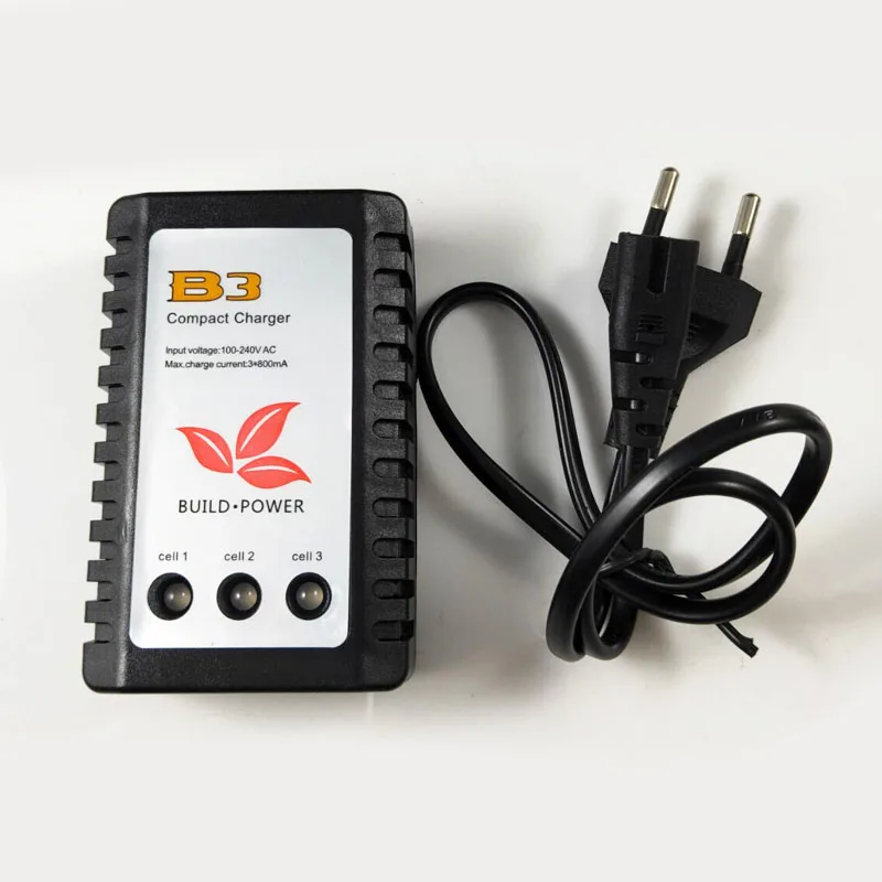 EUR plug B3AC Компактное зарядное устройство Pro Lipo батарея адаптер 2S 3S 7,4 V 11,1 V профессиональное зарядное устройство+ ЕС США источник питания - Цвет: EUR plug