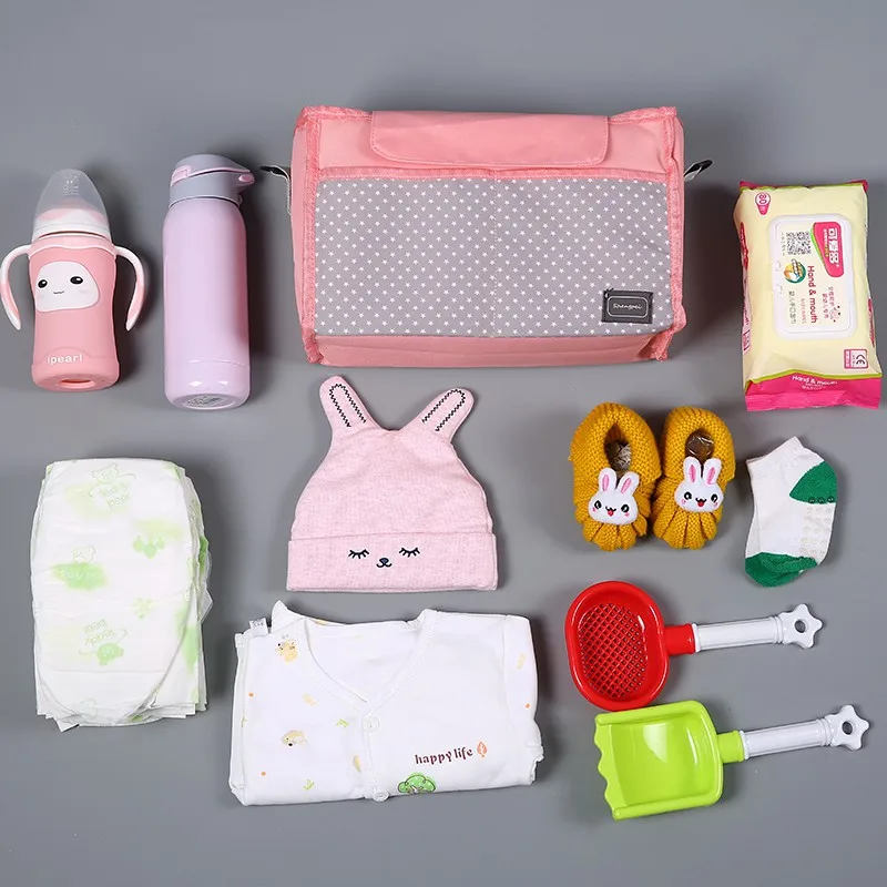 Baby Stroller Organizer Accessories Bag Large Space with 2 Cup Holders Multiple Zipper Pockets for Bottle Diaper | Мать и ребенок