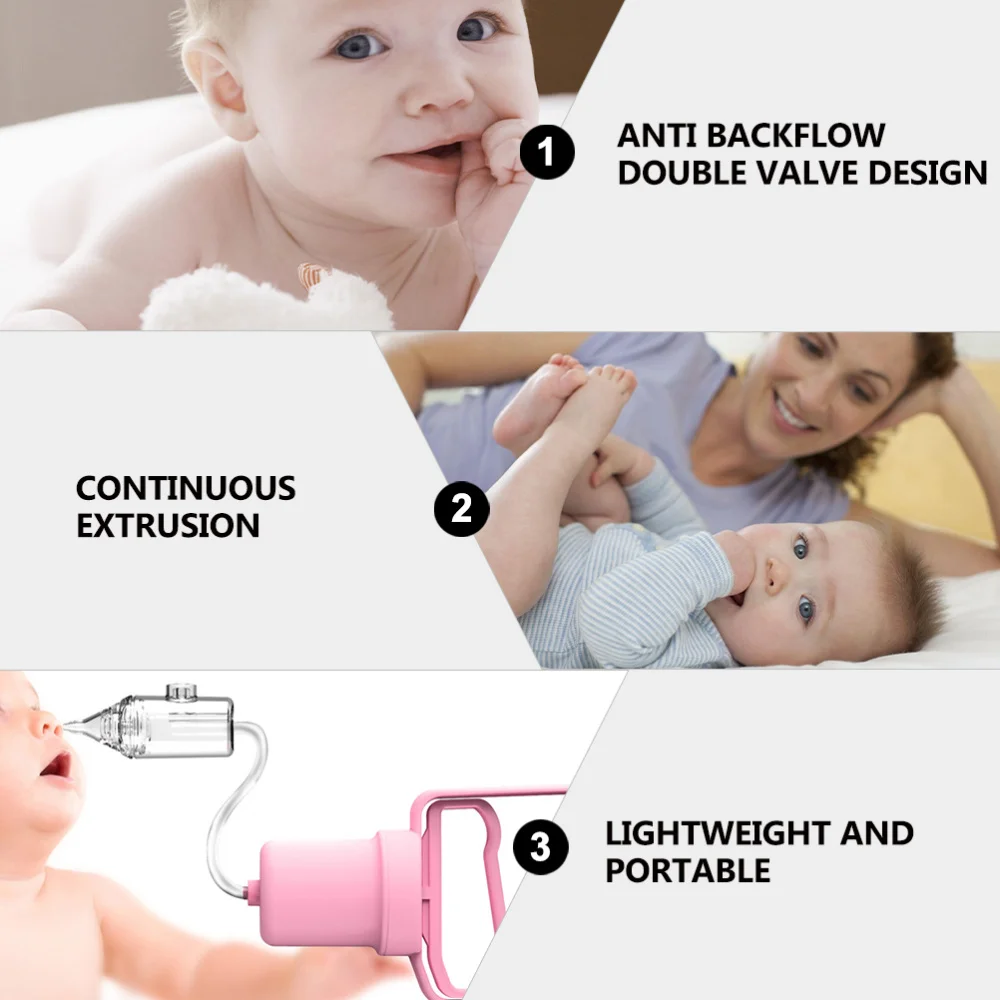 

1Pc Manual Baby Nasal Aspirator Portable Snot Sucker Infant Mucus Aspirator