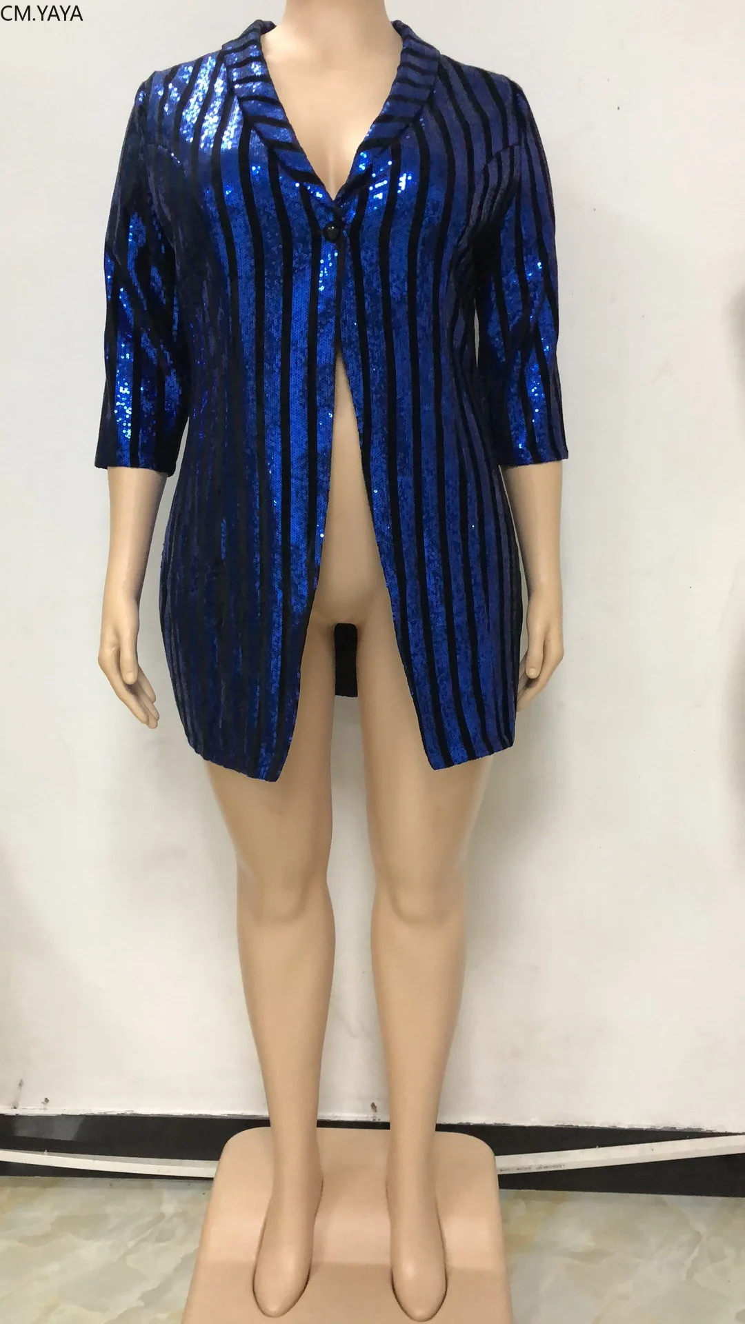 New Autumn Winter Women Shirt Button Full Sleeve Sequined Sexy Night Club Wear Party V-Neck Blouse Dress YF1070 | Женская одежда