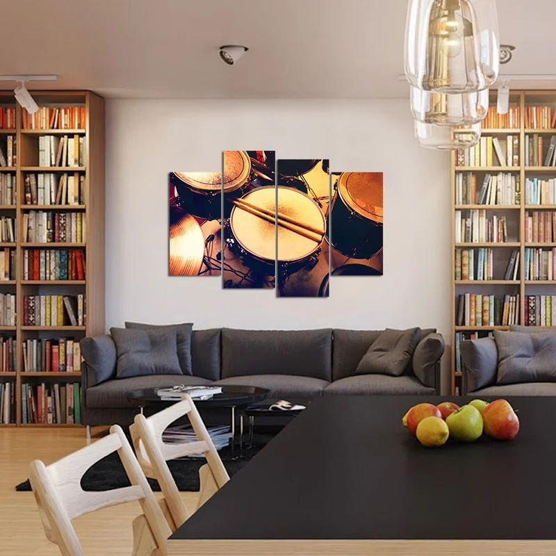 Визуальный художественный декор музыка настенный барабан набор картин
