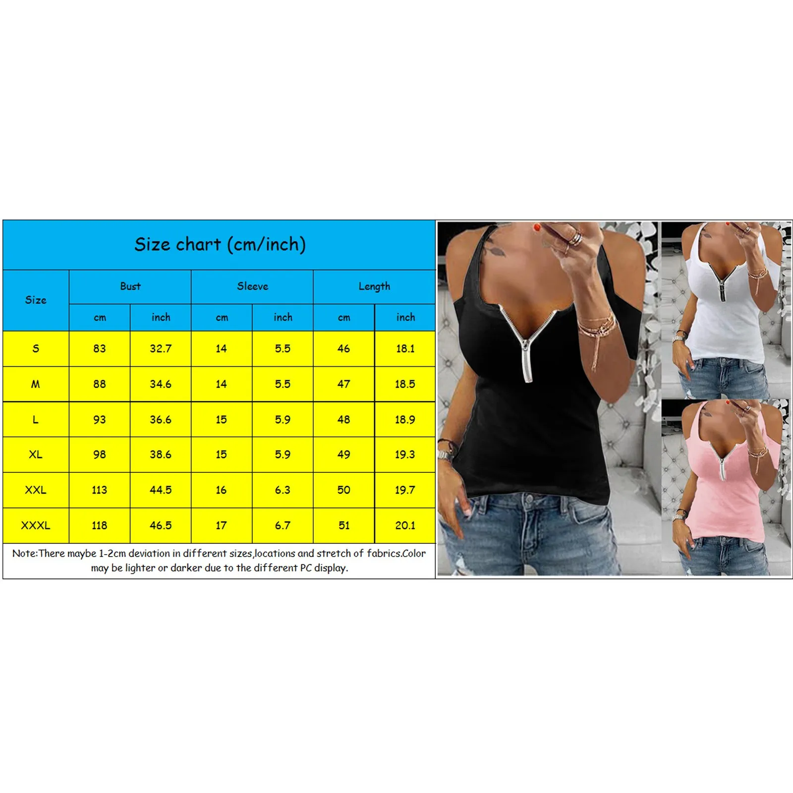 

Women Oversized s Short Sleeve Cold Shoulder Athestic Chiffon shirt N Neck Zipper Tops Sexy Shirts 2021 Chiffon