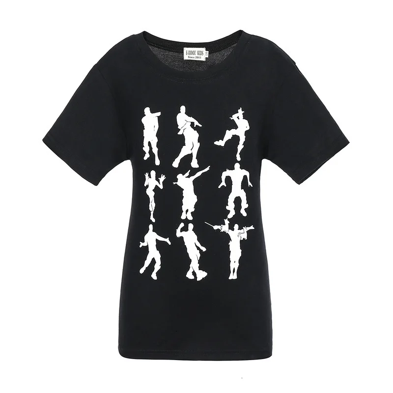 Футболки для мальчиков Fornight хлопковая рубашка с надписью Battle девочек как