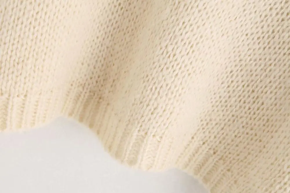 Dropshipping elegant Light Green Loose Knitted Retro Long sleeve Women Sweater casual vintage streetwear Tops | Женская одежда