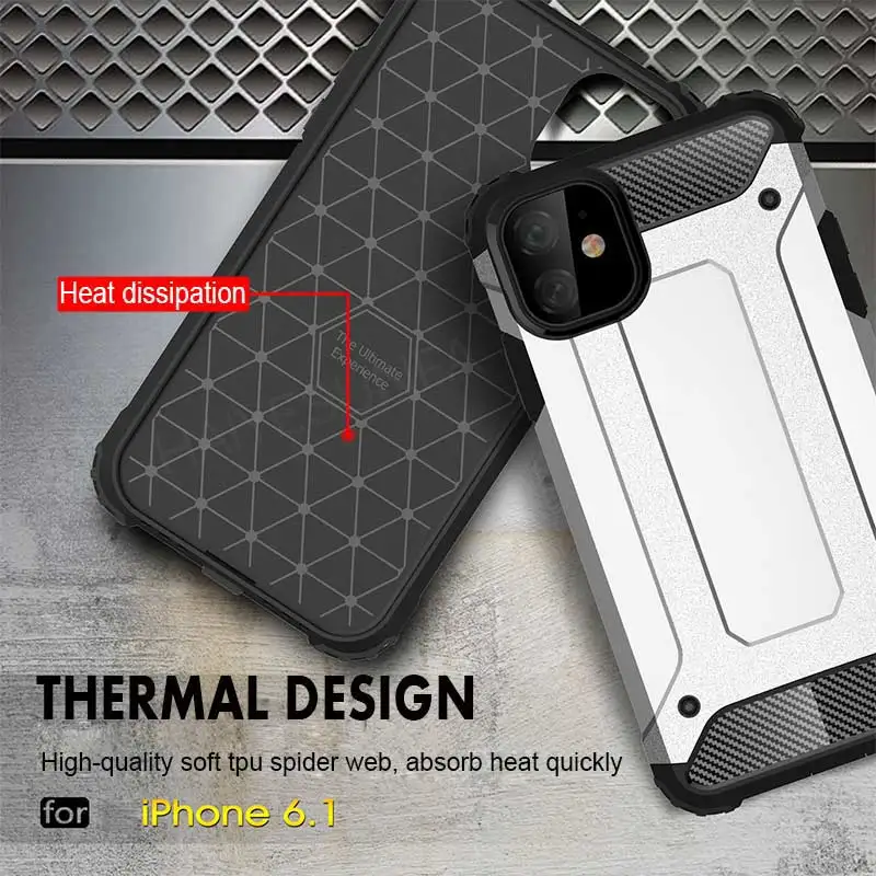Luxury Shockproof Armor Phone Case On The For IPhone XS 11 Pro Max X XR 6 6s 7 8 Plus Soft Silicone Original Back Coque |