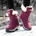 Зимние женские сапоги высокого качества сохраняющие тепло сапоги до середины икры для снега женские удобные сапоги на шнуровке женские сапоги на платформе женская обувь