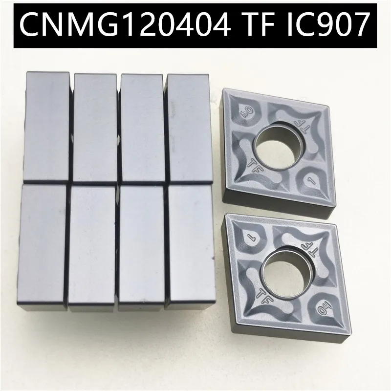 

10PCS CNMG120404 TF IC907 Carbide Insert Turning Tool Turning Milling Cutter CNC Cutting Tool Slot Cutting CNMG 120404