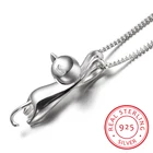 Ожерелье из стерлингового серебра 925 пробы, ожерелья с подвесками в виде кошек и животных для женщин, колье-чокер, S-n166