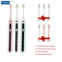 bayakang smart sonic electric toothbrush usb fast charging electr toothbrush rechargeable teeth brush replacement heads