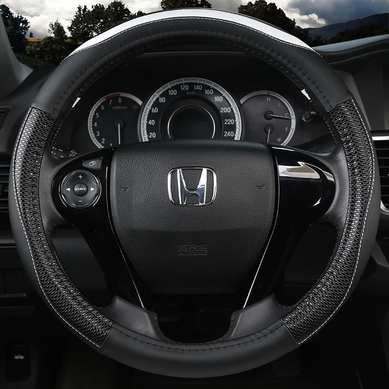 

Car Steering-wheels Cover 37 38cm 15" for honda Passport Pilot/MR-V Vezel/HR-V/XR-V WR-V Acty Freed Jade Mobilio Odyssey Stepwgn