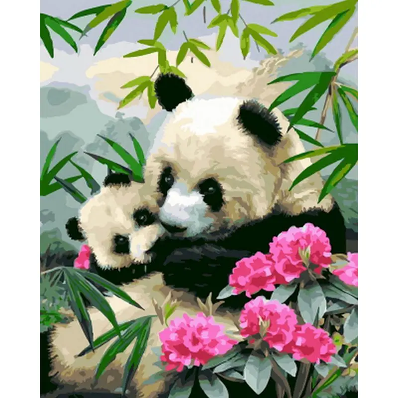 Картина для рисования по номерам на холсте Мама и ребенок | Дом сад