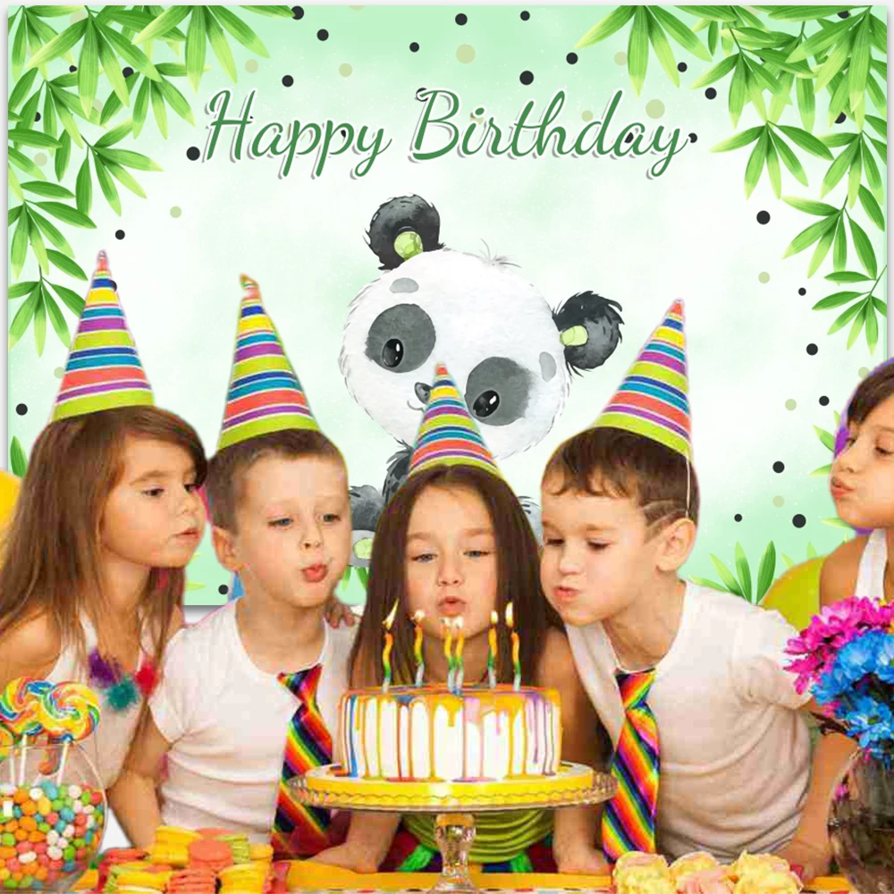 Newborn Baby Shower Boy Girl Panda Bamboo Birthday Backdrop Custom Photography Background For Photo Studio Photophone Photozone |