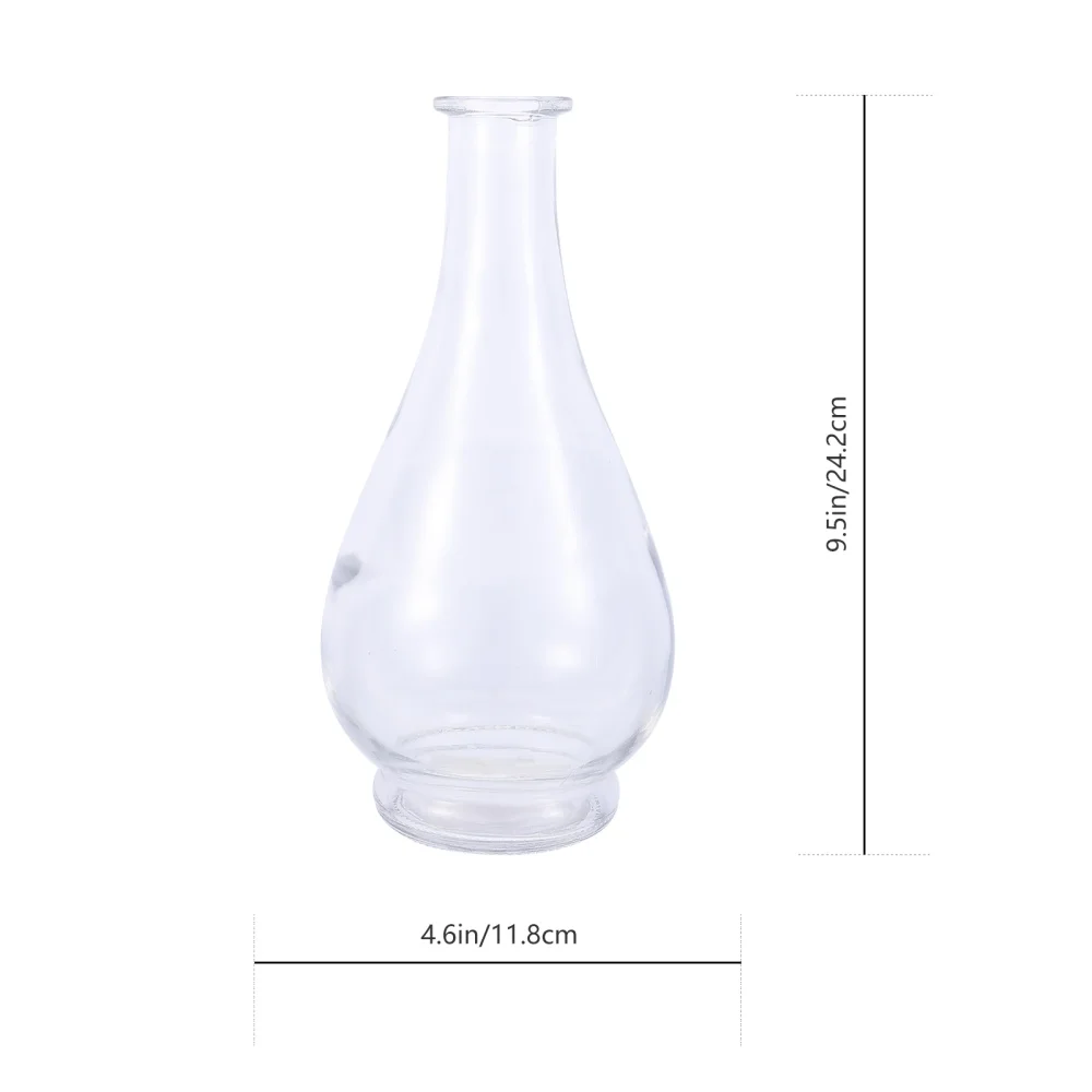 

2pcs Simple Style Glass Flower Vases Transparent Flower Vase For Home Office