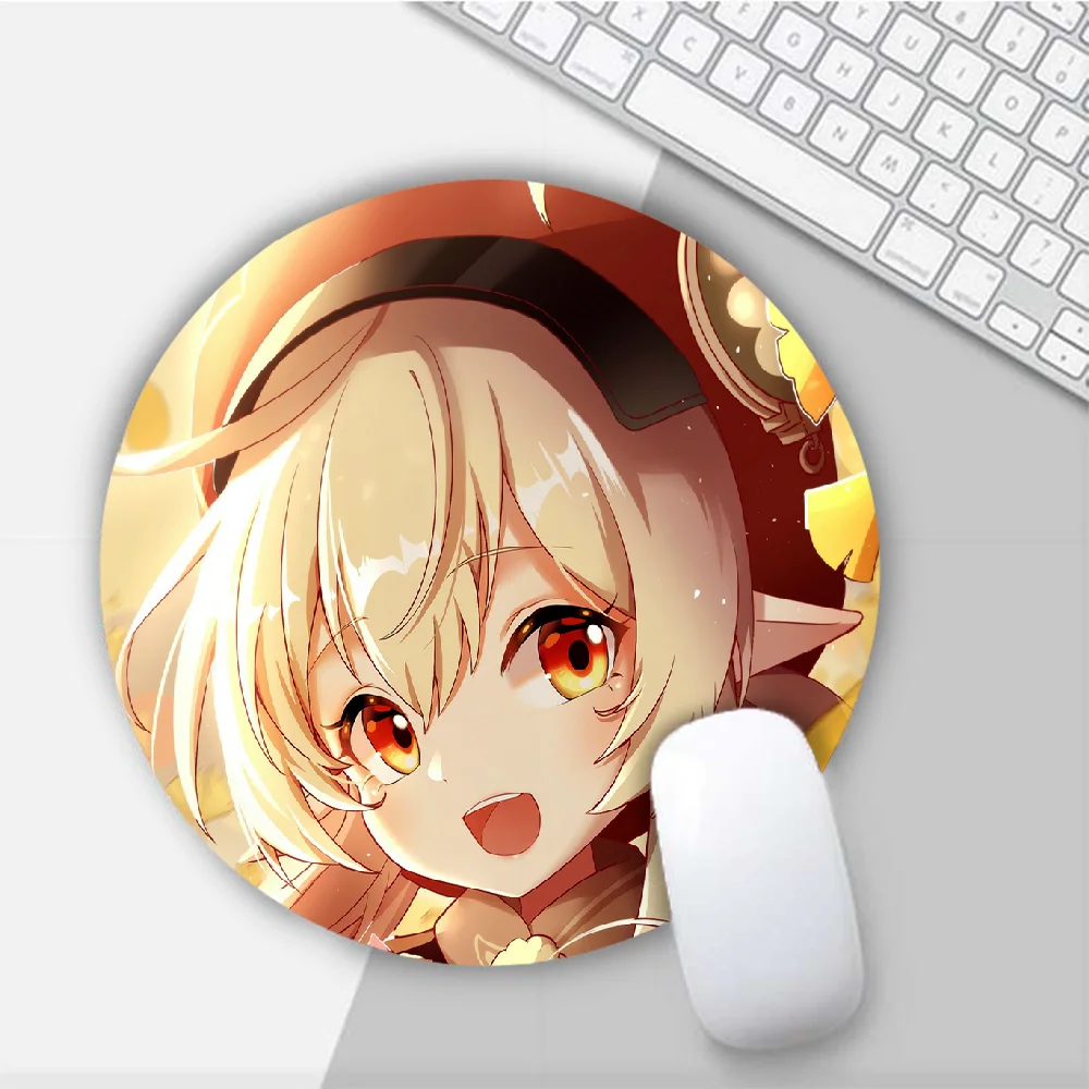

Anime Genshin Impact Klee Round Mouse Mat Gaming Mouse Pad For PC Laptop Notebook 20x20cm Gamer Desk Pad