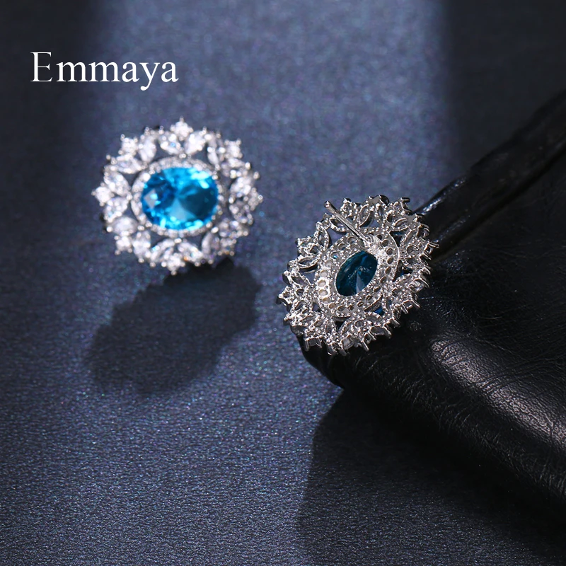 Emmaya изысканные серьги-гвоздики цветок круглой формы для женщин элегантное