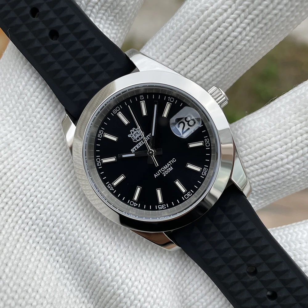 

Роскошный бренд STEEL DIVE SD 1934 черный циферблат 39 мм стальной чехол 20 бар NH35 механические женские деловые часы подарок