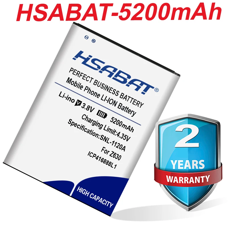 Оригинальный HSABAT новейший аккумулятор 5200 мАч для Acer Z630 T03 T04 Z630S BAT T11