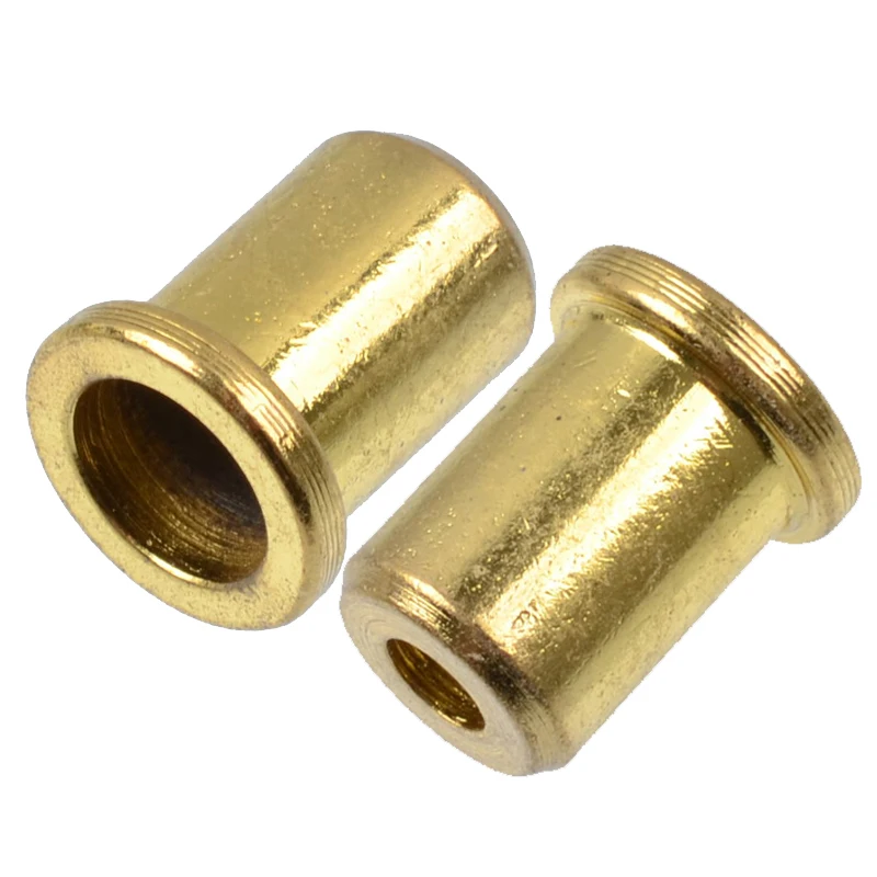 4pcs Electric Bass Guitar String Thru Body Ferrules Bushing Bridge Mounting Black-gold-Chrome | Спорт и развлечения