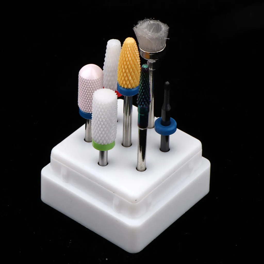 

7 шт. керамическое сверло для дизайна ногтей ручка для кутикулы Чистая щетка для маникюра