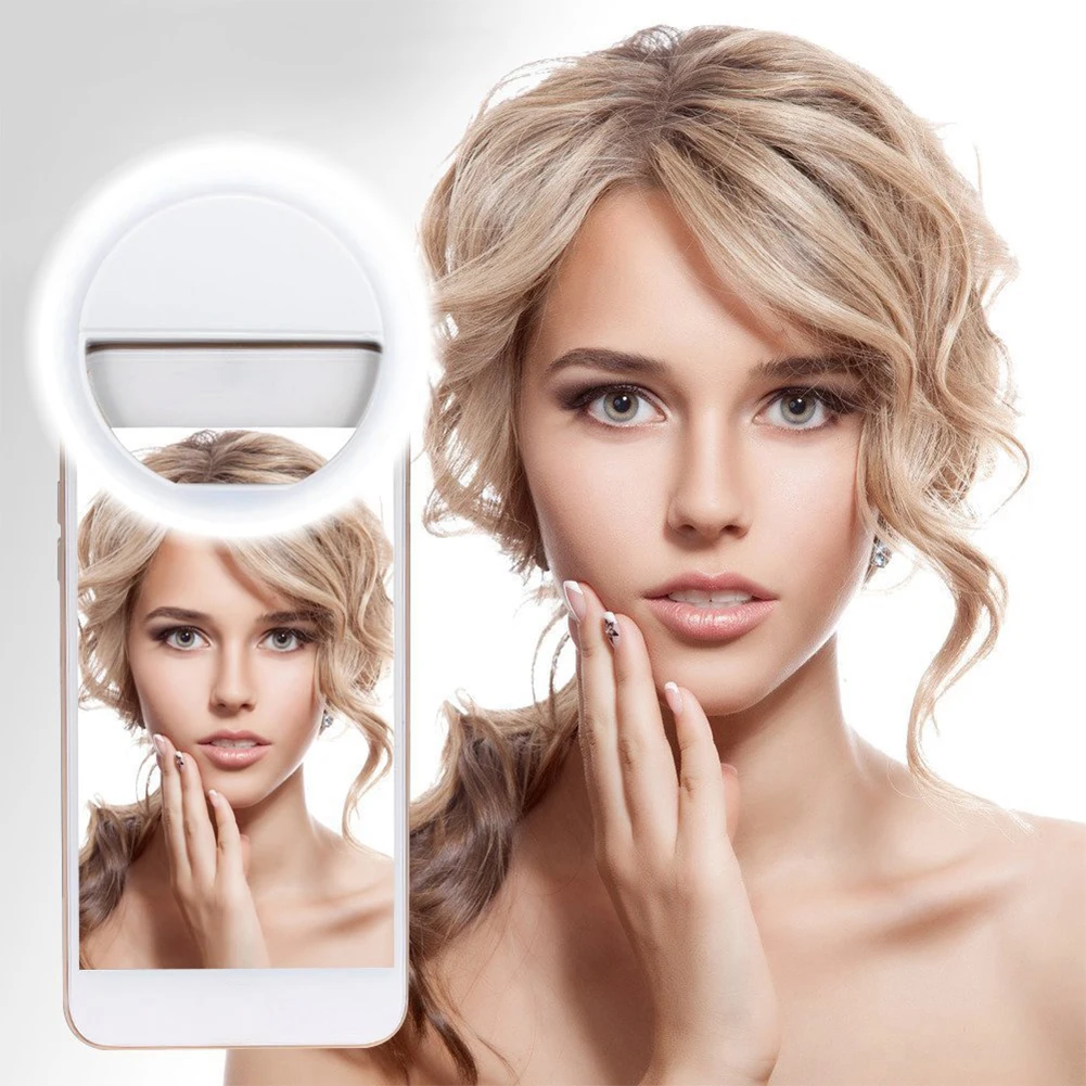 

Universal Selfie LED Ring Flash Light Portable Mobile Phone Beauty Lighting Night Darkness Selfie for Cell Phone Camera