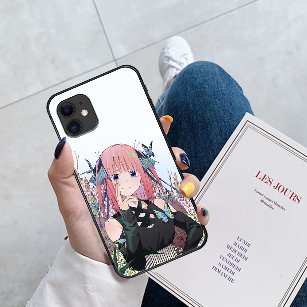 

Anime Nakano Nino Girl Phone Case For Iphone 5 5S SE 2020 6 6S 7 8 Plus 11 12 Mini X XS XR Pro Max black Back Fashion Funda