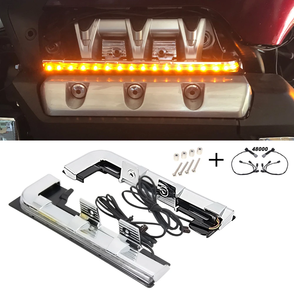 

NEW Motorcycle Chrome LED Engine Lighting Panels For Honda Goldwing GL1800 F6B GL 1800 2018 2019 2020 2021 Gold Wing Tour DCT