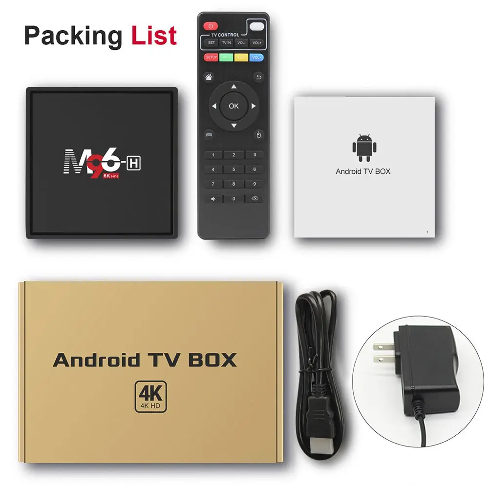 

TV Box Android 10 M96H 5.8GHZ WiFi Allwinner H616 Quad Core 2G 16GB 1080P 6K HD Media Player 4GB 32GB Youtube Smart Set Top Box
