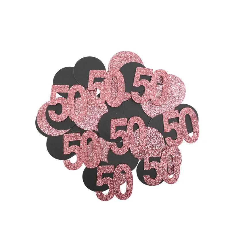 Chicinlife 1Bag Number 30 40 50 60 Year Old Round Paper Confetti Happy Birthday Party Anniversary Table Scatters Decor Supplies | Дом и сад