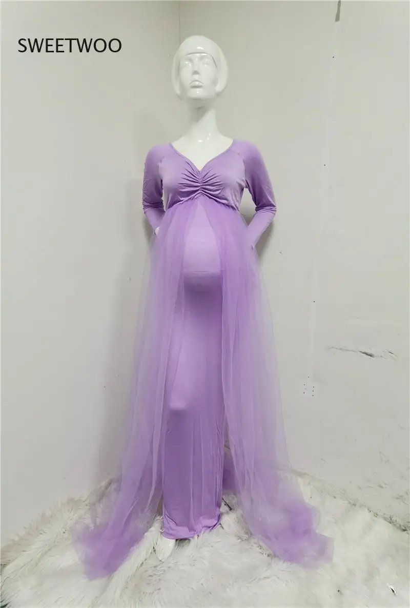 Длинный реквизит для фотосъемки беременных платье платья Кружевное макси |