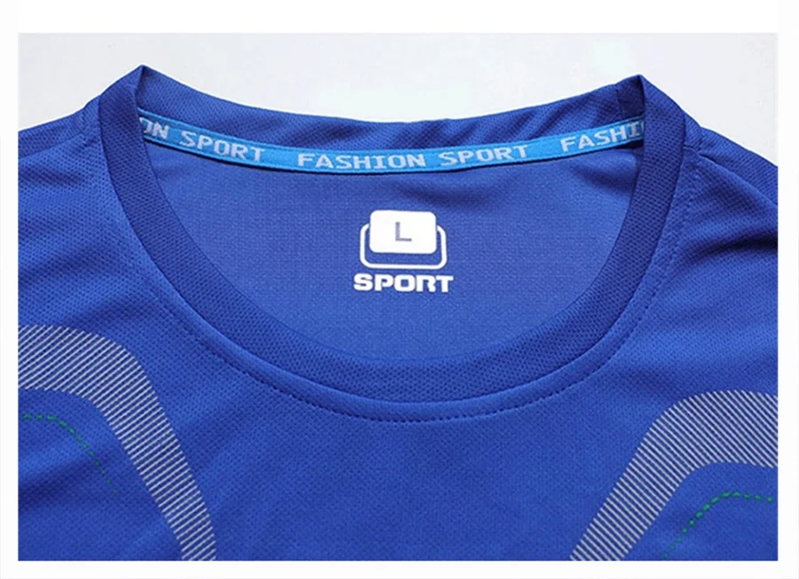 

New Men's Running T-shirt Quick-drying Fitness Sportswear Running + Shorts Suit Football Basketball Uniform Men's Sports Suit