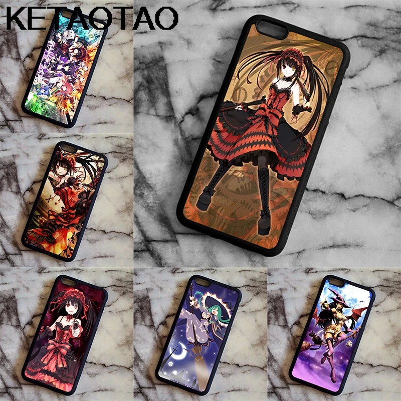 KETAOTAO аниме Kurumi Tokisaki Дата A Live чехол для телефона s iPhone 4S 5C 5S 6S 7 8 SE Plus 8Plus X Чехол