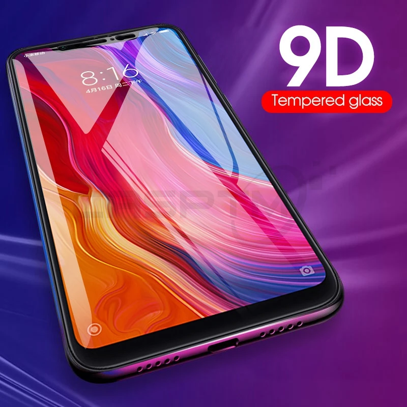 9D защитная пленка на весь экран для Xiaomi mi 8 Lite 9 Se CC9 Pocophone F1 9T Pro 5X 6X A2 защитное