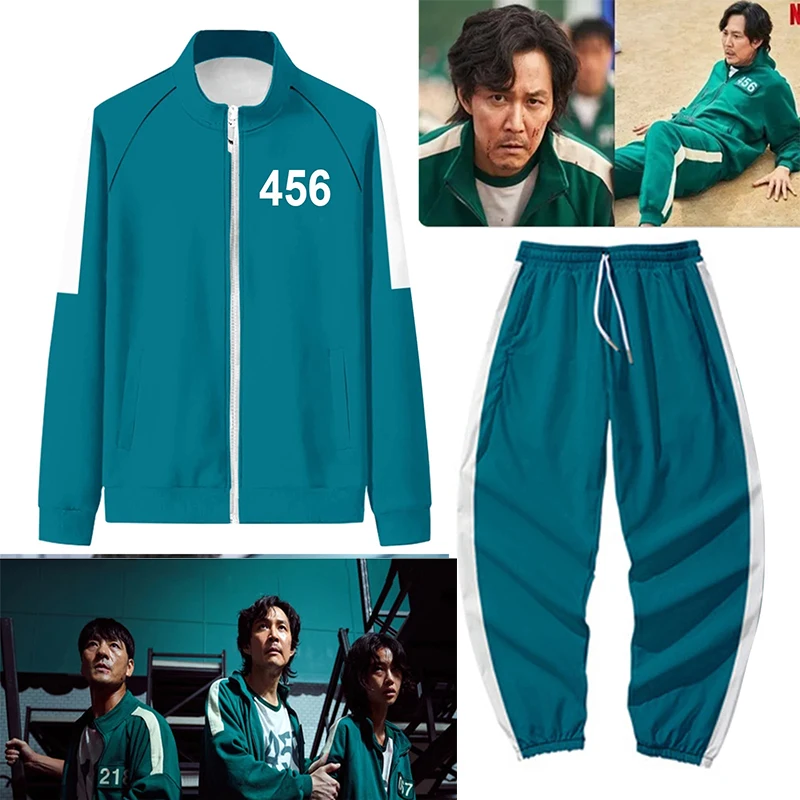 Мужской и женский спортивный костюм из искусственной кожи с воротником-стойкой