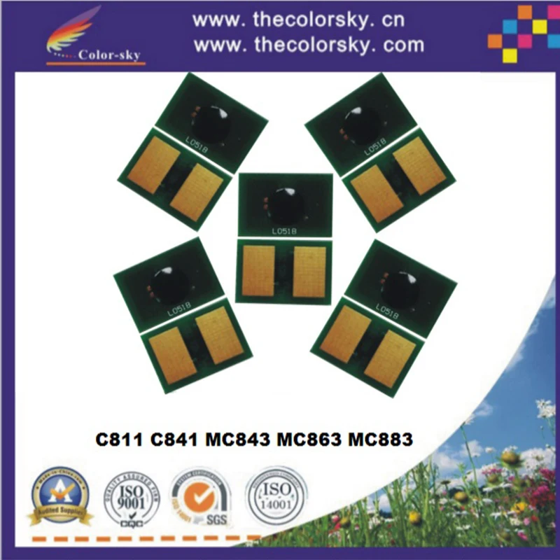 4 шт./Список умный лазерный чип сброса картриджа с тонером для OKI Okidata C811 C841 MC843 MC863 MC883 863 883 BKCMY(TY-OC843T
