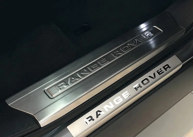 Нержавеющая сталь порога Накладка порога пороги для Range Rover Sport- автомобиль Добро пожаловать педали 4 шт./компл