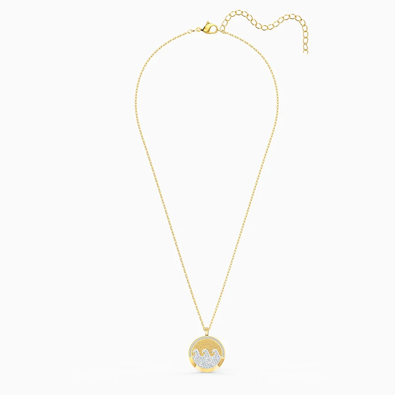 

2020 New SWA SHINE WAVE Pendant Necklace Gold Symbolizes Ocean Waves Crystal Necklace Women Fashion Luxury Jewelry Gift