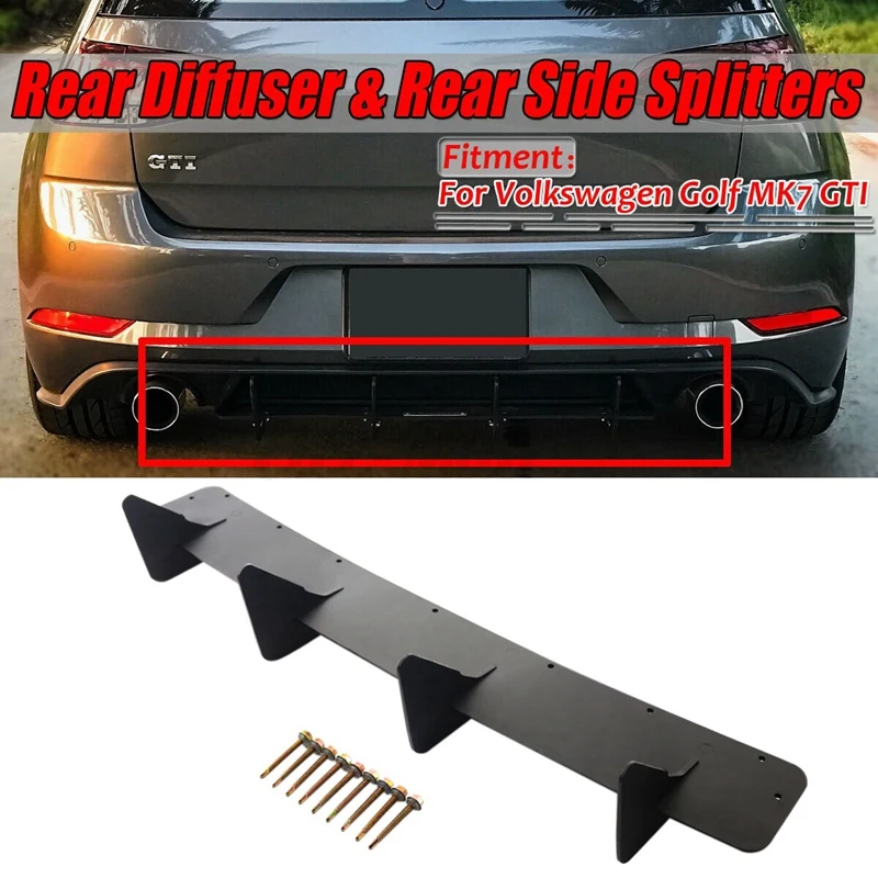 

Для-GOLF VII 7 MK7 диффузор, губа на задний бампер боковой разветвитель баллон