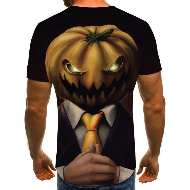 

2021 new men's t-shirt fashion clown 3D printed T-shirt men's wild face casual O-neck men's t-shirt clown short-sleeved shirt
