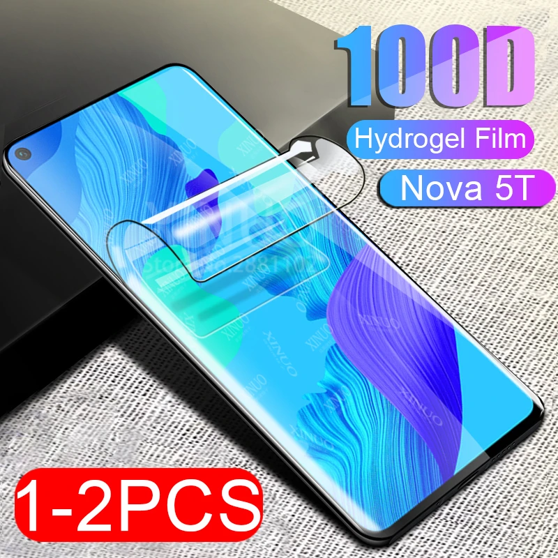 1 2 шт. Защитная пленка для экрана huawei Nova 5 T закаленное стекло T5 huwei Гидрогелевая