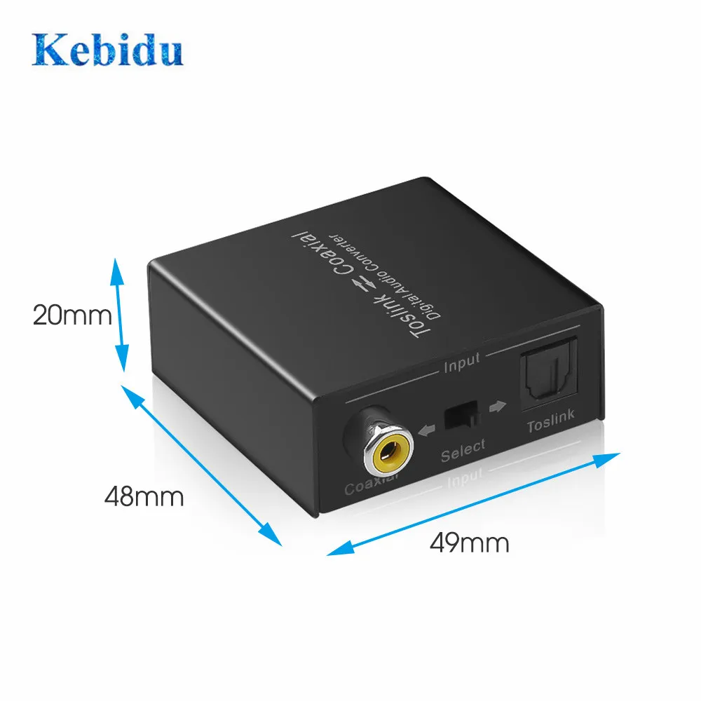 Двунаправленный стерео аудио конвертер KEBIDU SPDIF Toslink на коаксиальный и в