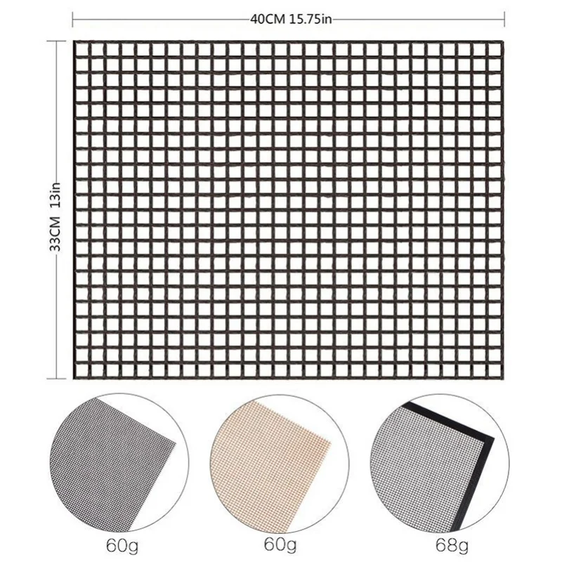

NEW 1/2/3pcs Non Stick Barbecue Net Reusable High Temperature Resistant Barbecue Pad (15.7*13 Inch)
