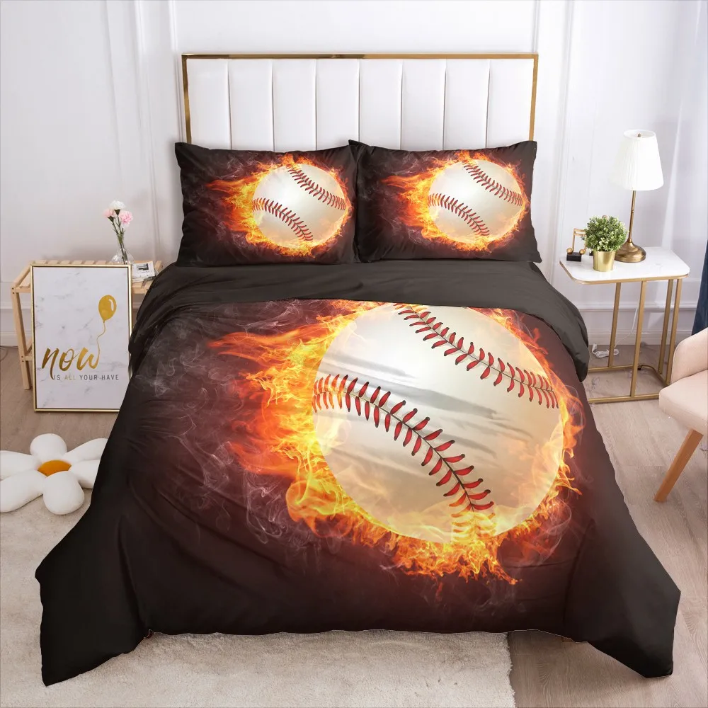 3D Basketball Sport Bedding Sets Duvet Quilt Cover Set Comforter Bed Linens Pillowcase King Queen Full Double Home Texitle | Дом и сад