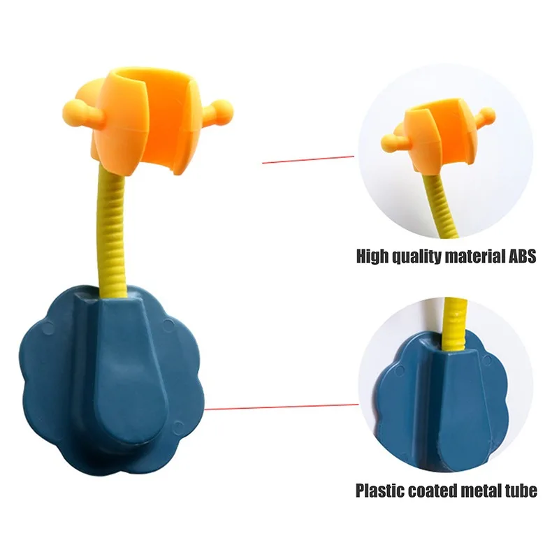 

Shower Head Holder 360 Adjustable Self-Adhesive Showerhead Bracket Wall Mount With 2 Hooks Stand SPA Bathroom Universal Tools