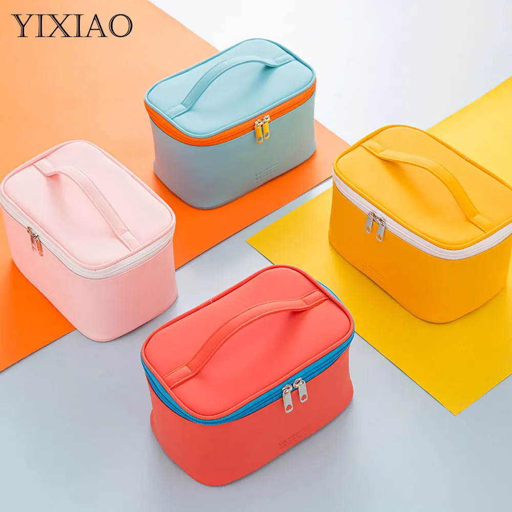 

YIXIAO Multifunction Women's Cosmetic Bag Large Capacity Storage Bag Female Organizer Toiletry Handbag Outdoor Travel Makeup Bag