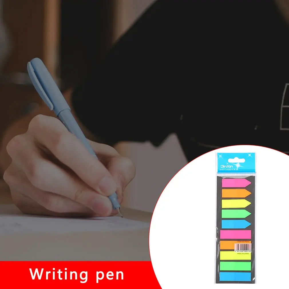 ПЭТ красочные стрелки Липкие заметки жизнь работа липкий стикер для заметок