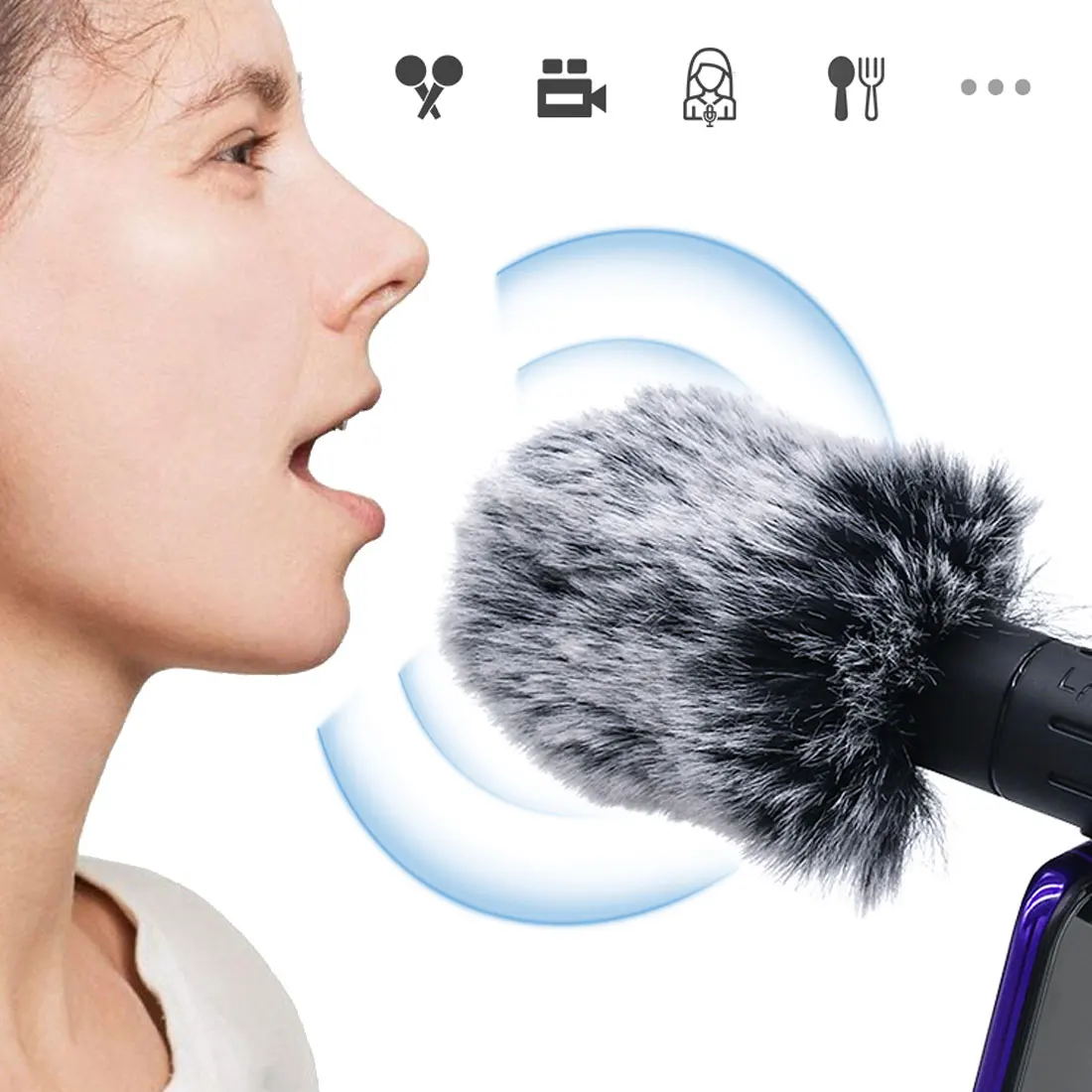 Stereo Camcorder Microphone DSLR Camera Microfone Digital Video Recording 3.5mm Audio Plug Professional | Электроника