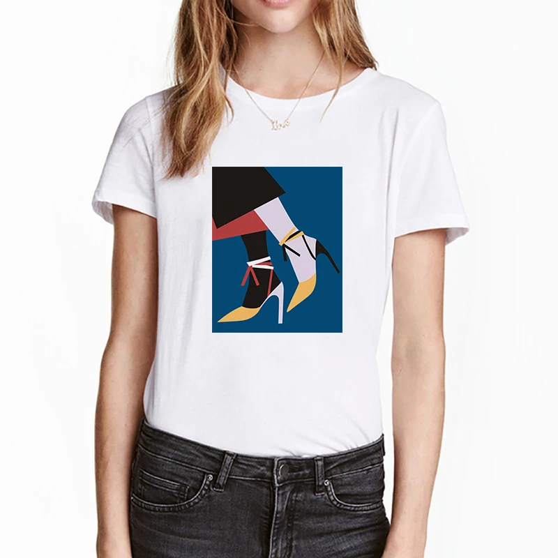 

Fashion Print T Shirt Women Casual Short Sleeve Basic T-shirts Tops Plus Size Female T-shirts